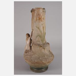 Johann Maresch große Vase Nymphe und Faun