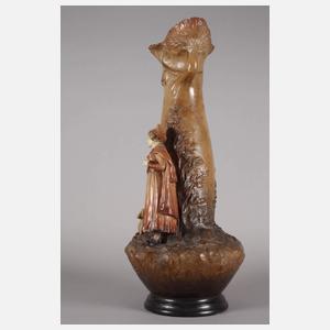 Johann Maresch übergroße Vase mit Schäferin