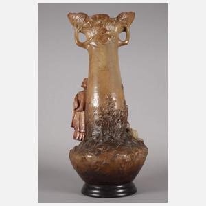 Johann Maresch übergroße Vase mit Schäferin