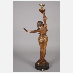 Goldscheider Wien figürliche Salonlampe