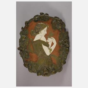 Ernst Wahliss Wien zwei große Wandplatten