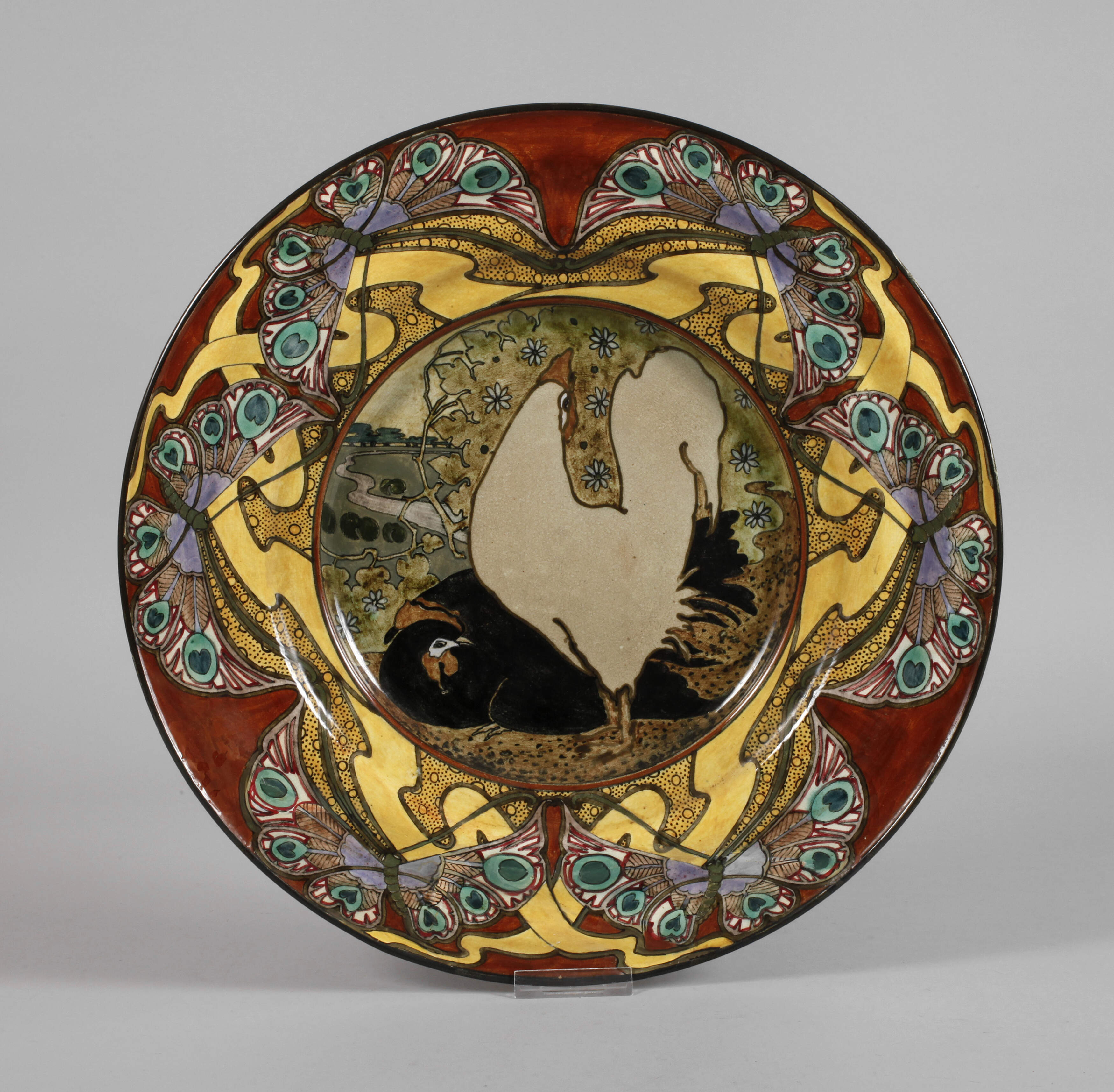 Rozenburg großer Wandteller Hühnerdekor