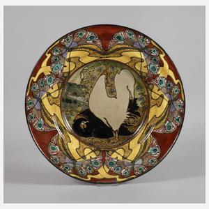 Rozenburg großer Wandteller Hühnerdekor