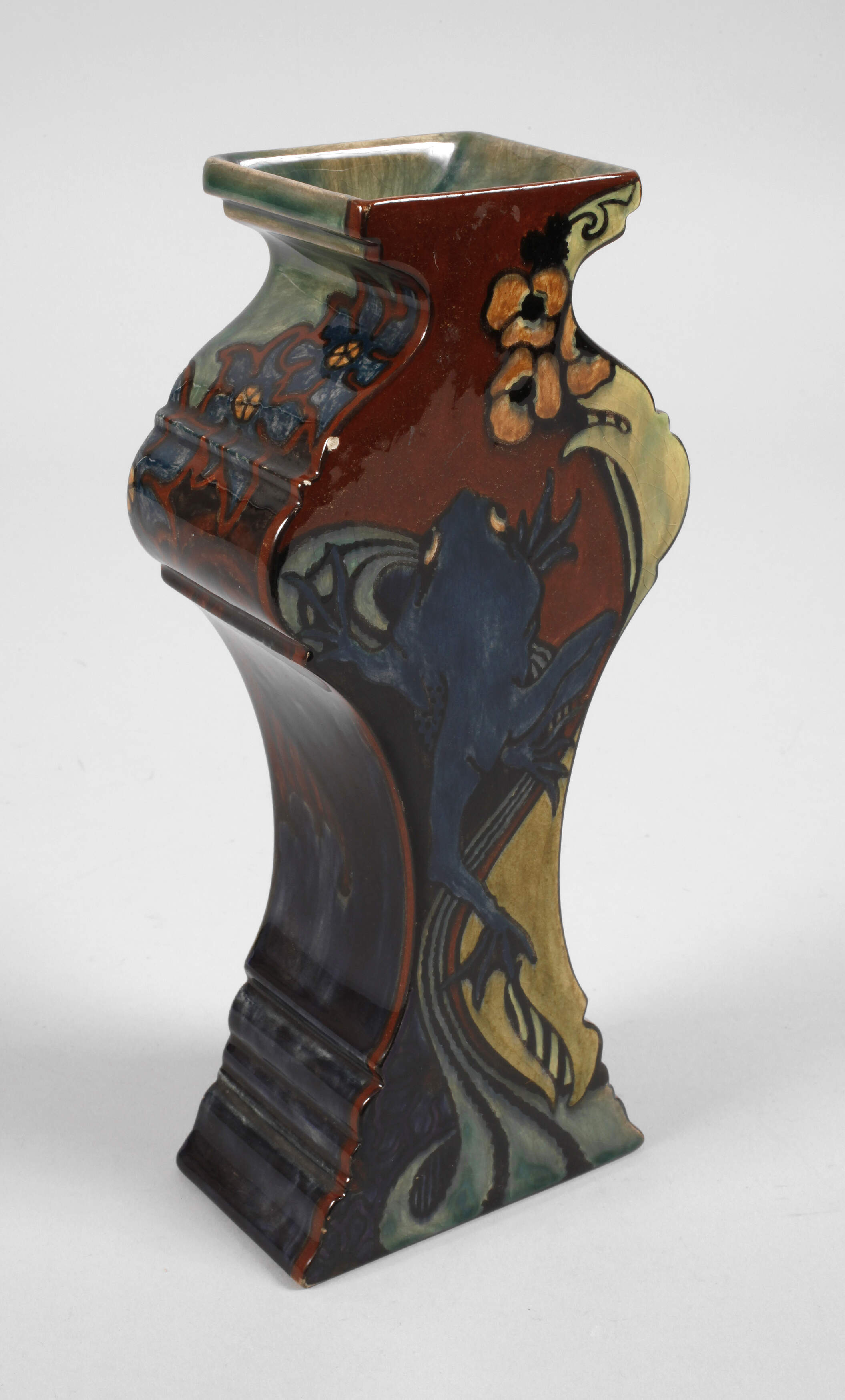 Rozenburg Balustervase Froschdekor