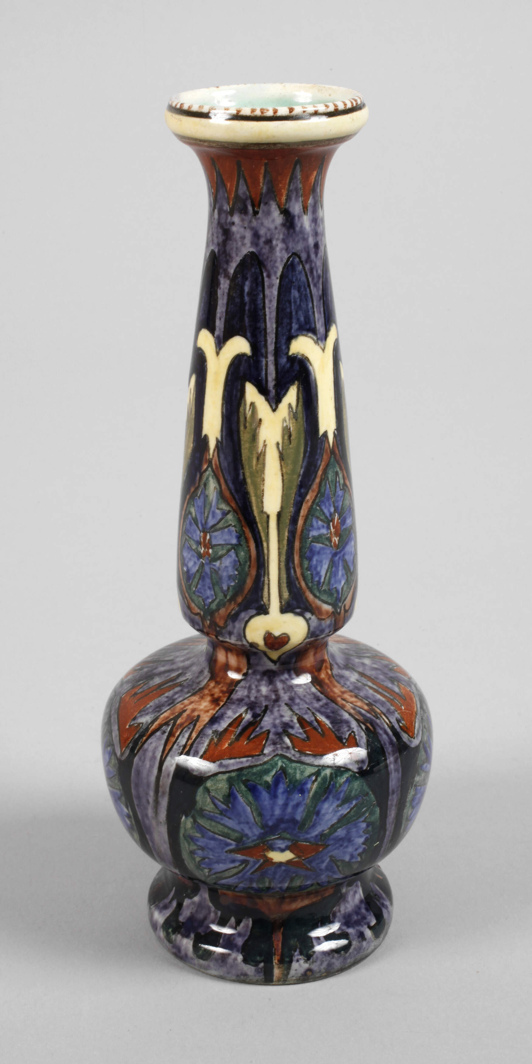 Rozenburg kleine Enghalsvase Kornblumendekor