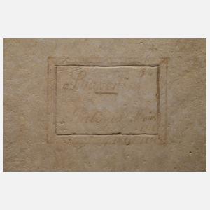 Handgehauene Fliese als Bilderrahmen