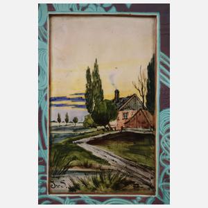 J. von Schwarz Wandplatte