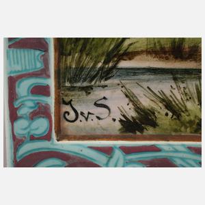 J. von Schwarz Wandplatte