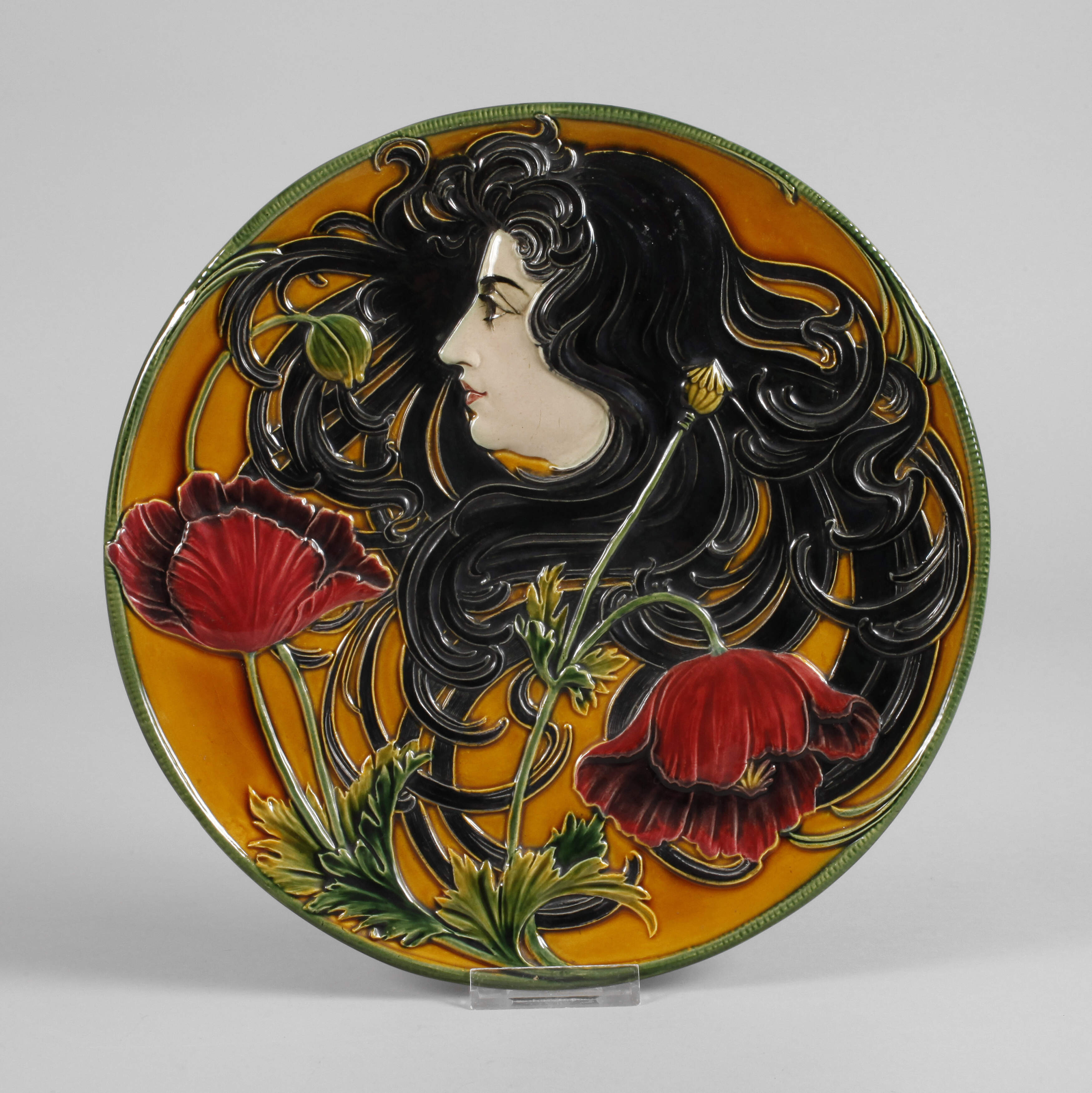 J. von Schwarz Wandteller "Die Nacht"