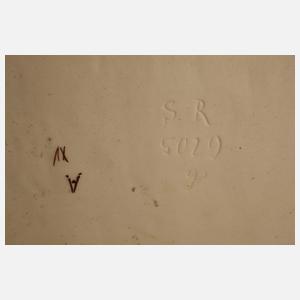 J. von Schwarz großes Jugendstiltablett