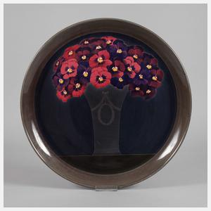 Wächtersbach großer Wandteller Stiefmütterchen