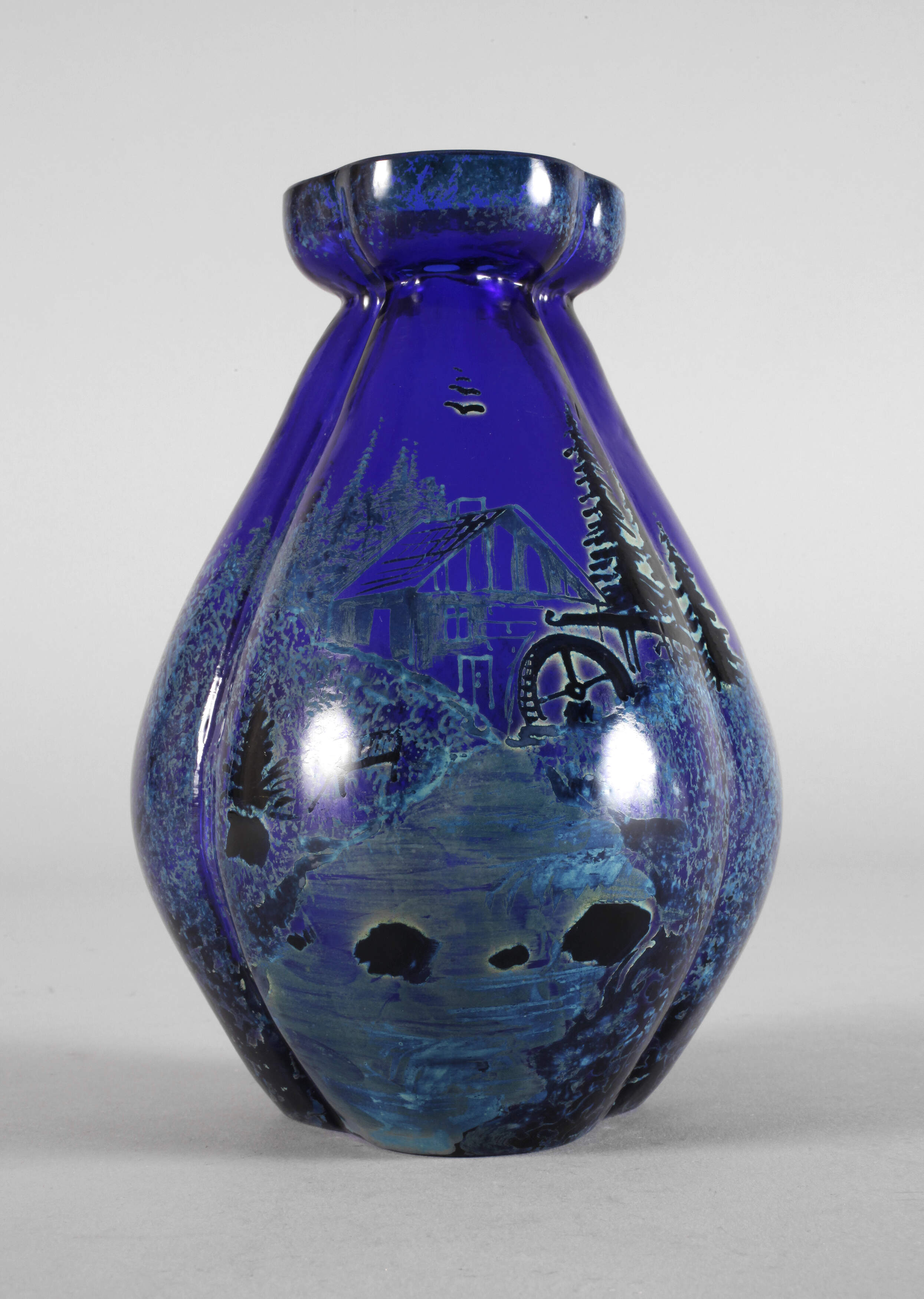 Beyermann & Co. Vase Reduktionsmalerei