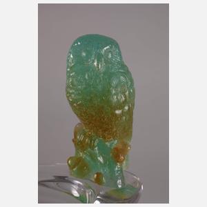 Daum Schale mit Eule Pâte de Verre