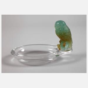 Daum Schale mit Eule Pâte de Verre