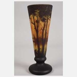 Daum Nancy Vase Landschaftsdekor