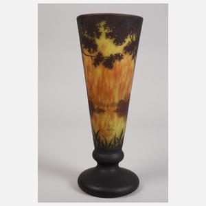 Daum Nancy Vase Landschaftsdekor