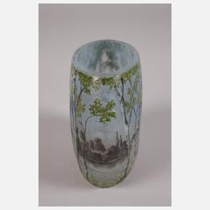 Daum Nancy Vase Landschaftsdekor