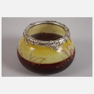 Émile Gallé Schale mit Silberrand