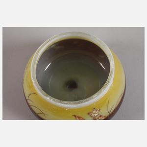 Émile Gallé Schale mit Silberrand