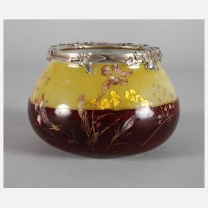 Émile Gallé Schale mit Silberrand