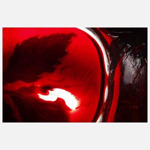 Émile Gallé Ätzglasschale mit Spinne