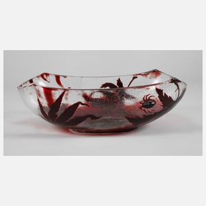 Émile Gallé Ätzglasschale mit Spinne