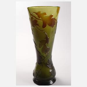 Große Ätzglasvase Émile Gallé