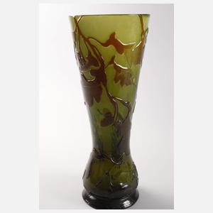 Große Ätzglasvase Émile Gallé