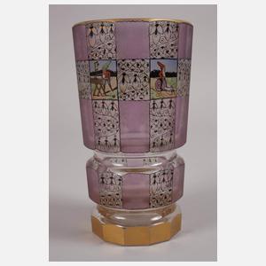 Steinschönau Vase mit Zwergenmotiven