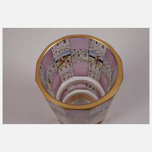 Steinschönau Vase mit Zwergenmotiven