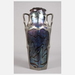 Kralik große zinnmontierte Vase