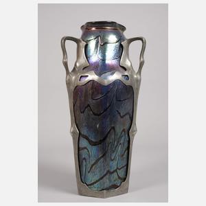 Kralik große zinnmontierte Vase