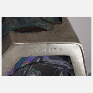 Kralik große zinnmontierte Vase