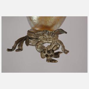 Lötz Wwe. Vase mit Messingfuß