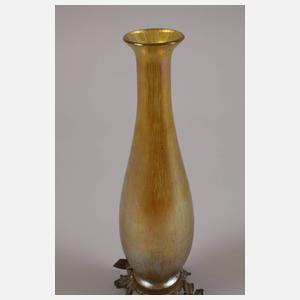 Lötz Wwe. Vase mit Messingfuß