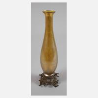 Lötz Wwe. Vase mit Messingfuß111