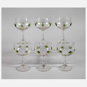 Sechs Sektgläser Bayerischer Wald