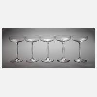 Peter Behrens fünf Champagnerschalen111