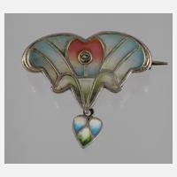 Jugendstilbrosche mit Fenteremaille111