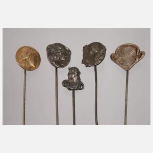 Konvolut Jugendstilnadeln