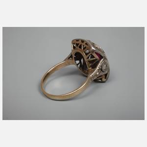 Art déco Ring mit Diamanten