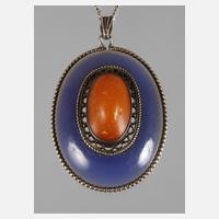 Jugendstilanhänger mit Bernstein111