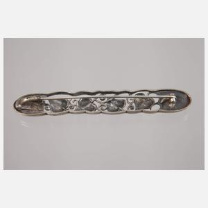 Jugendstilbrosche mit Emaille