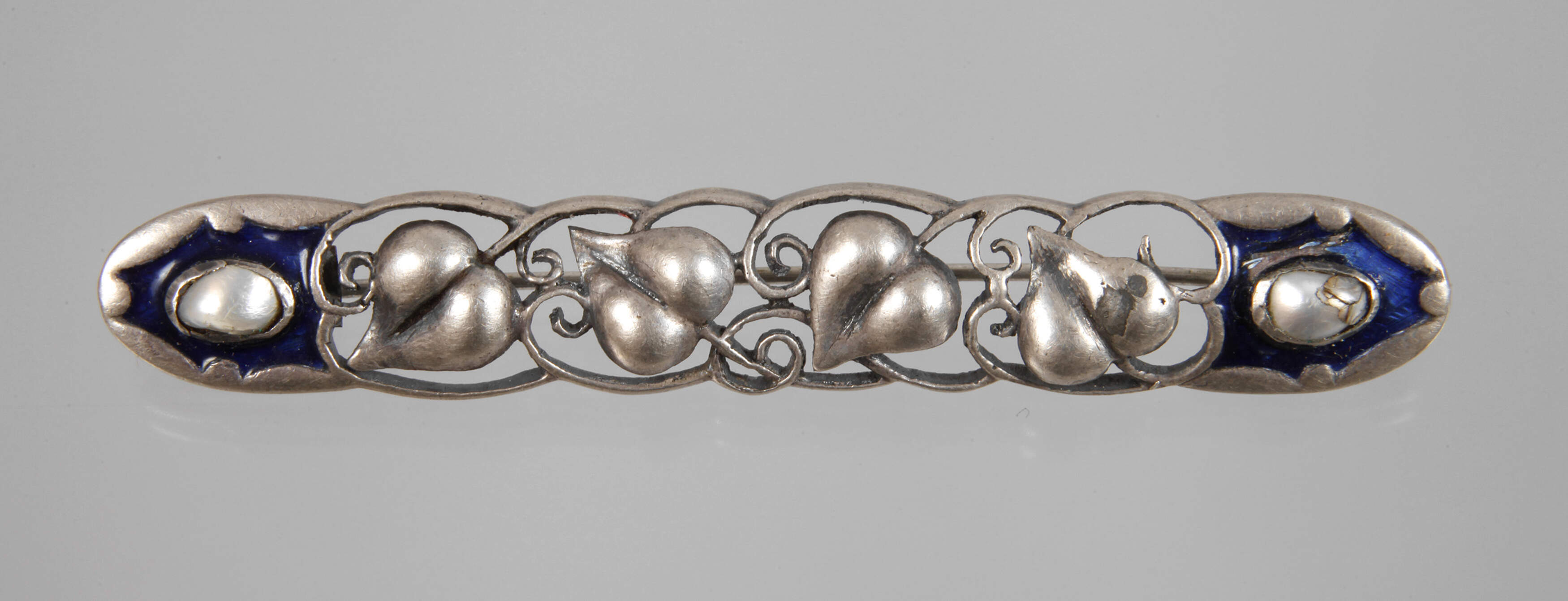 Jugendstilbrosche mit Emaille