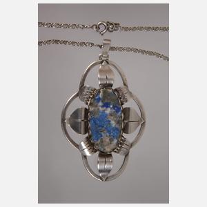 Anhänger Art déco mit Lapislazuli