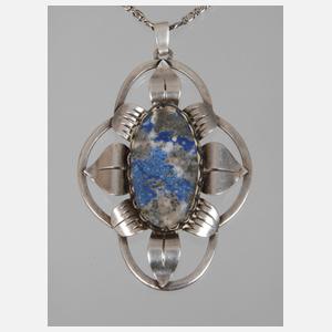 Anhänger Art déco mit Lapislazuli