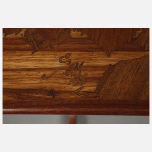 Drei Satztische Émile Gallé