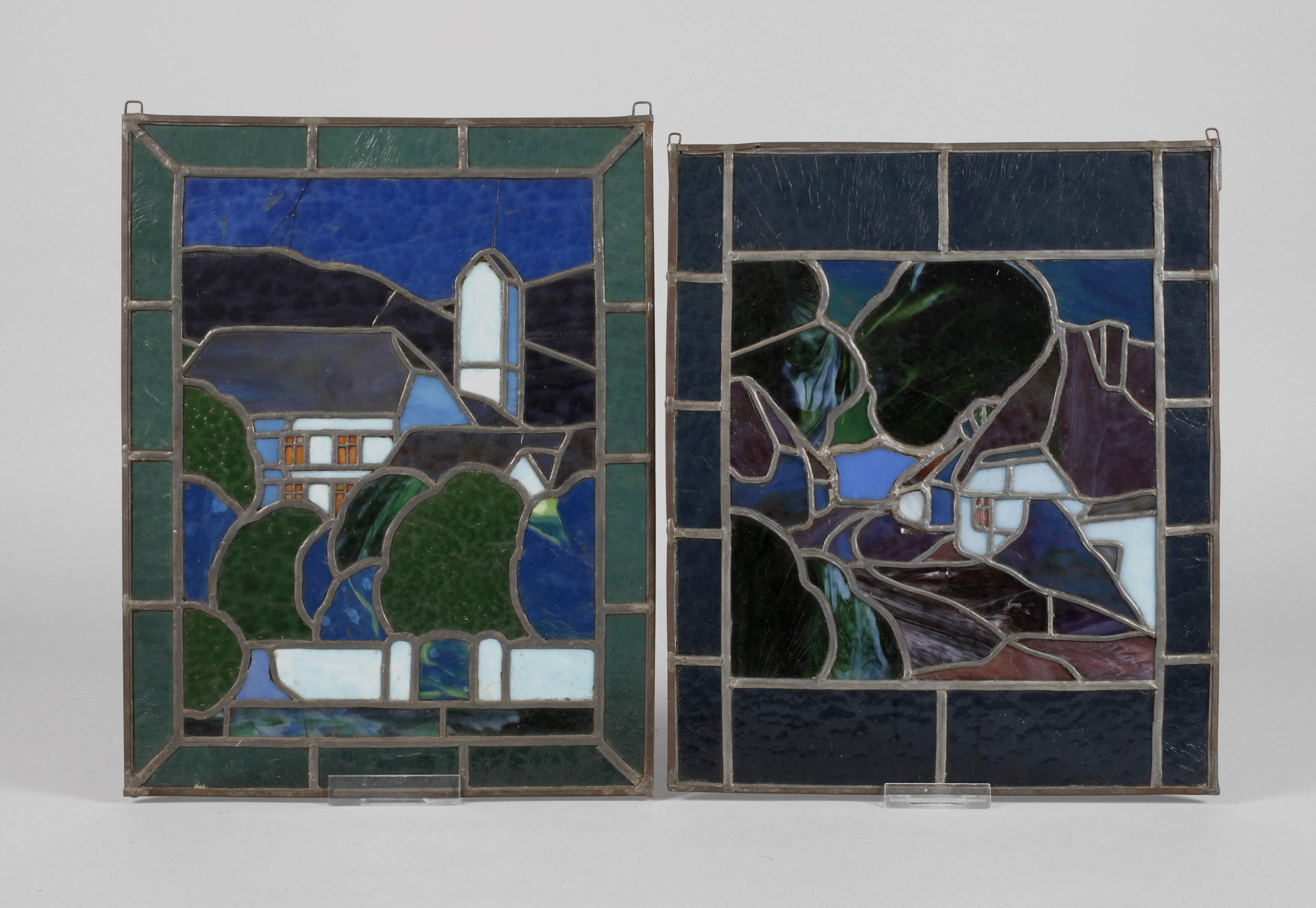 Zwei Bleiglasscheiben