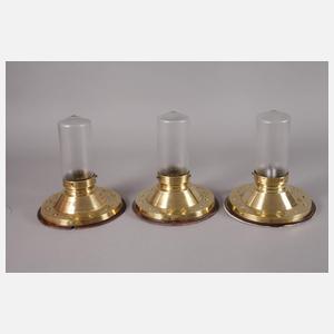 Drei Deckenlampen Jugendstil