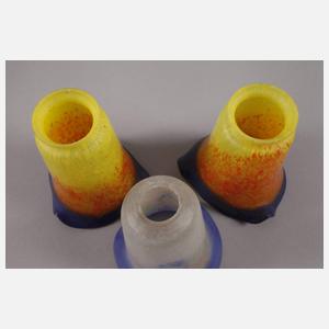 Drei Glasschirme Jugendstil